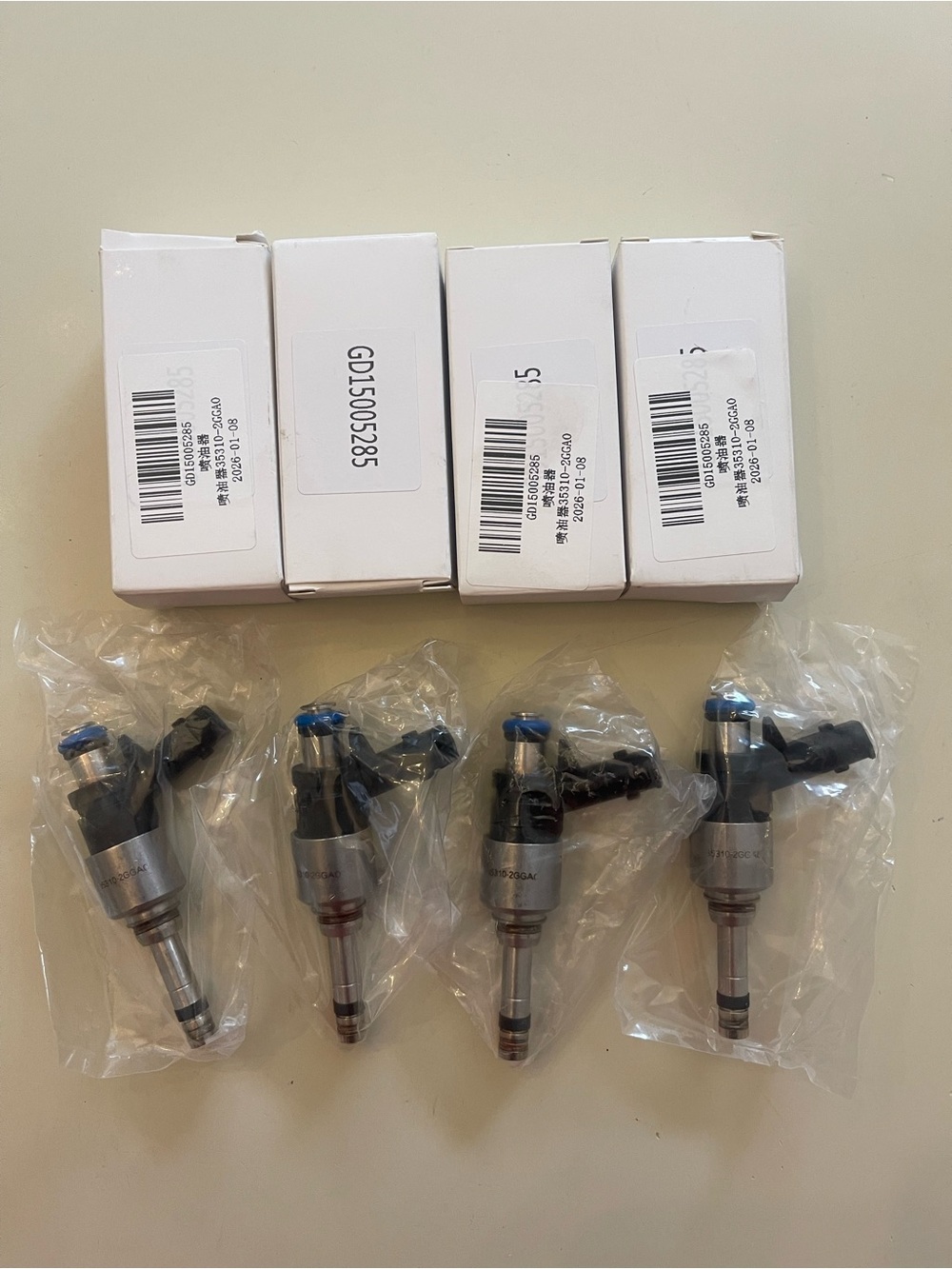 4Pcs Fuel Injector 35310-2GGA0 353102GGA0 for Hyundai Sonata 2.4L 2015-2017